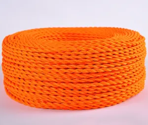 Orange coloured twisted pair cable colorful twisted pair electric wire fabric textile cord