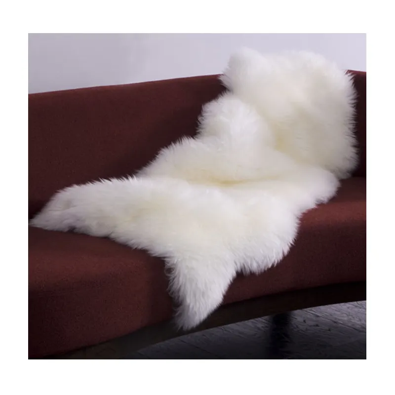 White sheepskin carpet area rug &set fur shaggy large Fluffy luxury animal real sheep skin floor living room sheepskin fur rugs