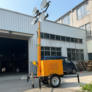 4 1000 Watt kim loại Halide đèn pha nóng Bán máy phát điện diesel Trailer tháp chiếu sáng xây dựng LED ánh sáng di động ngọn hải đăng - Product Image 6