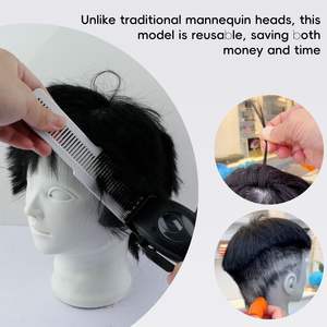 Vente chaude Mode Magique Enseignement Tête 100% Authentique Cheveux Humains Mannequin D'apprentissage Pour La Formation De Salon Professionnel - Product Image 3