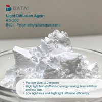 Agent de diffusion de lumière en poudre sphérique blanche Batai pour plaques PC, abat-jour LED, taille des particules 2,0 m, résistant à la chaleur >400, 100%