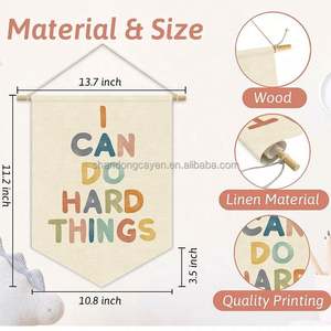 Pancarta Publicitaria Navideña Personalizada de Fábrica 2023, Pancarta de Lona de Algodón en Blanco para Colgar en la Pared, Portátil y Económica - Product Image 4