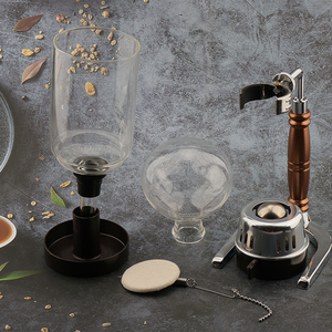 Caffettiera a Sifone in Acciaio Inox con Vetro Resistente al Calore, per Preparazione del Caffè - Product Image 3