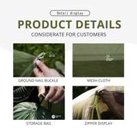Extérieur Anti-Moustique Net Soleil Parapluie Tente Respirant Essentiel pour Camping Randonnée Pêche