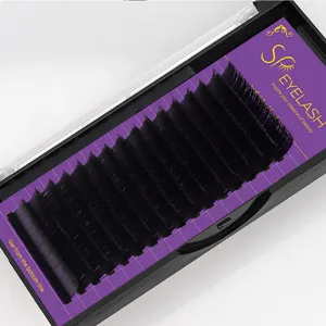 SP EYELASH C D M Curl Blooming Lash Classic Easy Fan Lash Silk Supplier Wholesale 0.05mm Dark Matte Individual Lash Extensions