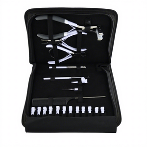 Complete Hair Extension Installation Kit with Micro Bead Tool, <b>Crochet</b> <b>Hook</b>, Sectioning Clips and Tape In Plier - Product Image 1