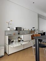 Meuble TV multifonctionnel KD, meuble de salon, meuble de rangement à 6 portes, meuble bas personnalisable, bar de maison moderne modulaire, acier inoxydable