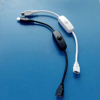 Câble micro USB mâle à femelle de 0.3m avec interrupteur marche/arrêt