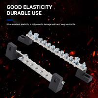 Base de montage pour bornier de mise à la terre électrique en cuivre, support de barre neutre personnalisé pour boîtier de distribution électrique, 1-5 AWG, 150A, à boulon