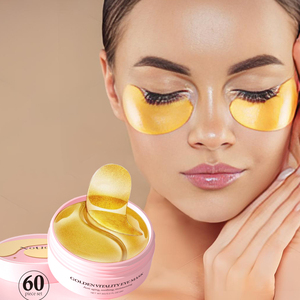 Marca Privada, Set de 60 Parches de Hidrogel para <span class=keywords><strong>Ojos</strong></span> con Colágeno Antienvejecimiento y Cristal Dorado 24K, Mascarillas para el Cuidado de los <span class=keywords><strong>Ojos</strong></span> - Product Image 3