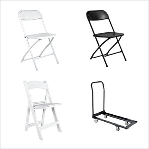 Sillas Plegables de Plástico Blanco para Eventos, Apilables, de Alquiler, para Fiestas, Bodas, Wimbledon, de Resina - Product Image 4