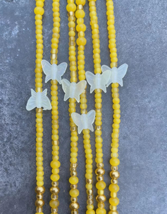 50 इंच का सोना और बैंगनी क्रिस्टल कमर अंधेरे तितली डिजाइन महिलाओं के लिए फैशन बेली चेन में चमक के साथ - Product Image 2