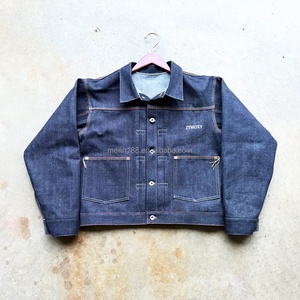 Custom Selvedge Denim <b>Jacket</b> Manufacturer Button Vintage Japanese Cotton 14 15 Oz Heavyweight Raw Fabric Jean <b>Jackets</b> for <b>Men</b> - Product Image 1