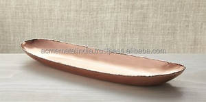 Juego de 3 bandejas redondas para servir alimentos con acabado de cobre sólido, ideales para uso diario, restaurantes, hoteles, utensilios de cocina de alta calidad - Product Image 6