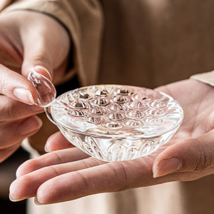 Soporte de cristal transparente para tapa de tetera con diseño de vaina de loto, para ceremonia del té Gaiwan, adorno decorativo - Product Image 1