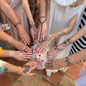 Moonlight chất lượng tốt nhất nghệ thuật tạm thời Henna Tattoo <span class=keywords><strong>stencils</strong></span> với 3 lớp giấy PVC chất liệu 2 cái/OPP Túi - Product Image 4