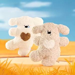 Peluche de chien debout marron beige, adorable décoration pour canapé et chambre à coucher, coussin en peluche, jouet en peluche - Product Image 6