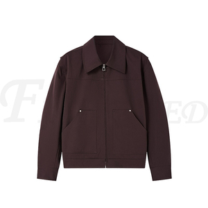 Giacca in Tela Elastica con Rivetti per <span class=keywords><strong>Uomo</strong></span>, Nuovo Modello Autunno-Inverno, Stile Vintage con Risvolto, Abbigliamento da Lavoro - Product Image 2