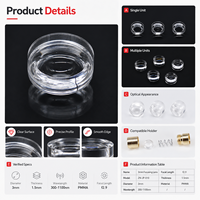 Lentille laser optique ZhonNa 3mm F2.9, lentille en plastique biconcave de 1,5 mm d'épaisseur, module de point de focalisation, pièces d'équipement laser industriel
