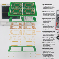 Assemblage de circuits imprimés à 4 couches, fabrication clé en main SMT DIP, service OEM ODM personnalisé pour l'électronique industrielle