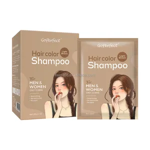 Wholesale 25ml Sachet Herbal Hair Dye Cream Popular PPD Free Shampoo with Argan Oil Private Label Permanent Hair Colour