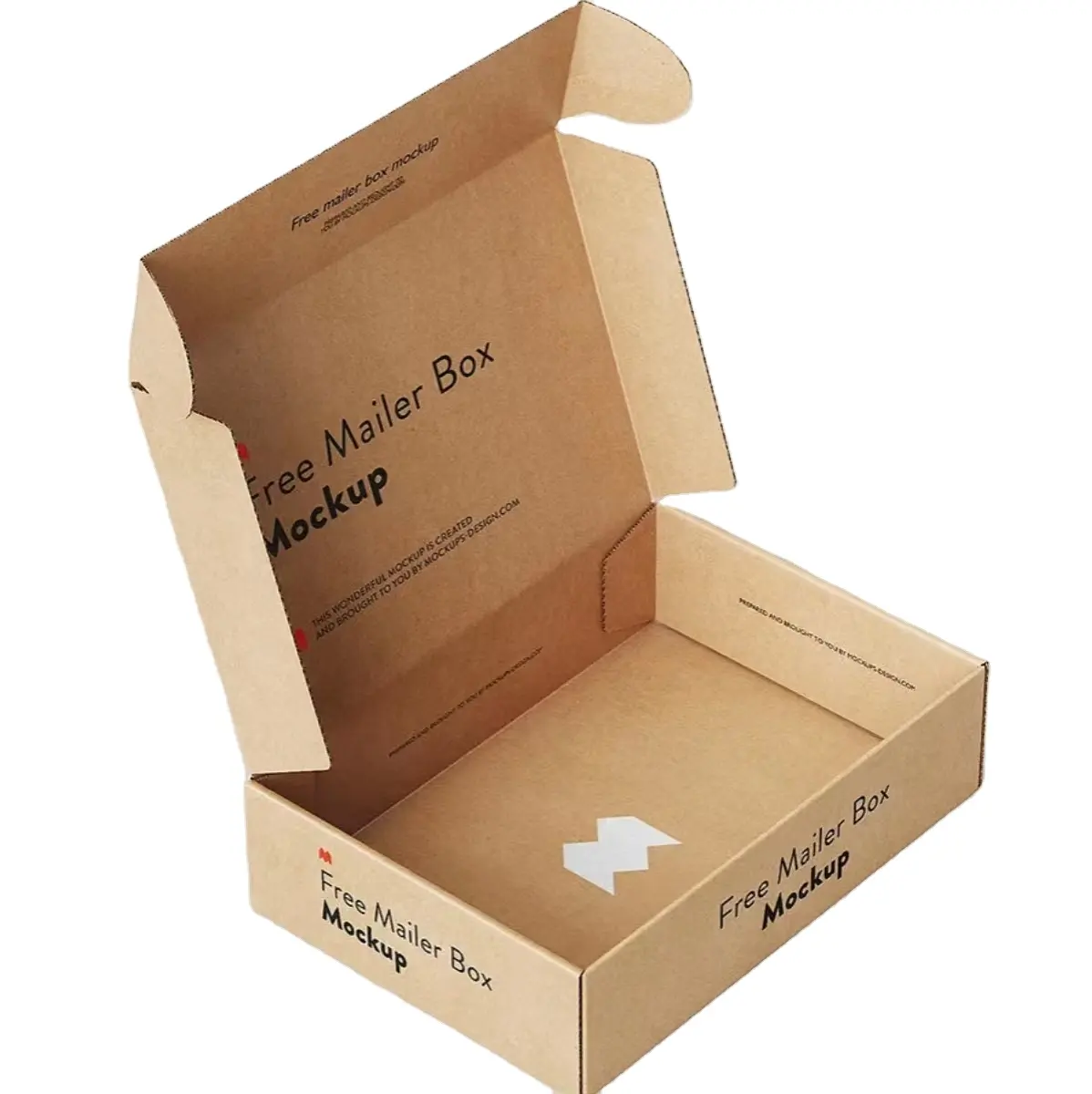 Carton ondulé imprimé à plat avec logo personnalisé découpé à l'emporte-pièce enveloppe kraft pliable boîte postale d'expédition boîte d'emballage en papier