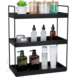 Comptoir organisateur de salle de bain à 3 niveaux, étagère de comptoir de salle de bain en bambou, organisateur de rangement de comptoir de salle de bain - Product Image 3