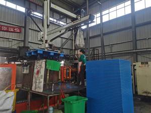 משטח פלסטיק 1100*800*140 מ\\\"מ, מכירה ישירה מהמפעל, ניתן לערום, HDPE, רשת, תשע רגליים, 4 כיוונים, חד צדדי, מטען, ג'ייתן JN-1108 1T - Product Image 4