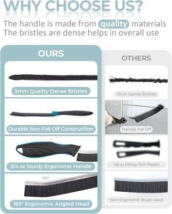 Cleaning Brush - Hard Bristle Crevice Cleaning Brush, Multifunctional <b>Gap</b> Scrub Brush, Home Essentials, Bathroom Cleaner Tools - Product Image 4