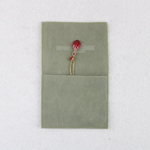 Custom Printed Suede <b>Envelope</b> Jewelry Pouch with Flap Velvet Jewelry Packaging <b>Gift</b> Bag - Product Image 5