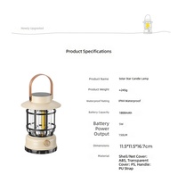Lanterne solaire portable pour le camping, lumière de nuit, glamping, autonomie de batterie extra-longue pour tente, cour, pique-nique, escalade, étanche IPX4