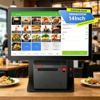 Caja Registradora de Sobremesa FYJ-F2 para Tiendas de Abarrotes, Impresora Térmica de Recibos de 80 mm, Escáner de Código de Barras, Punto de Venta de Cobro Rápido