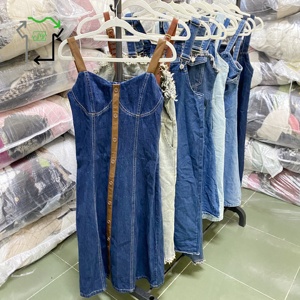 Jupe en jean d'occasion YIJIAYI avec ceinture pour femme, en polyester/coton, haute qualité, provenance Chine (premières villes) - Product Image 2