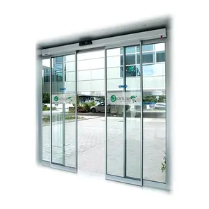 Abridor comercial de porta de vidro com sensor de operação deslizante automática da porta