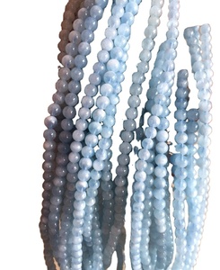 Calibrato Latteo <span class=keywords><strong>Acquamarina</strong></span> Rotonda perline di Pietra Allentati fare commercio all'ingrosso - Product Image 3
