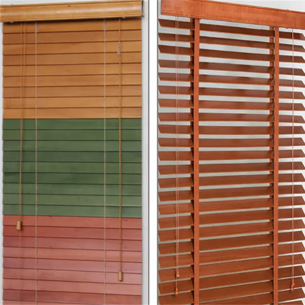 Varios Colores persianas venecianas de madera ventana motorizada o manual de proveedor de China