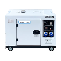 XUNLI Tragbarer Kleiner Dieselgenerator 2 Zylinder 15kVA 12kW 110V 1-Phasig Elektrostart Gewerbliche Nutzung Superleise mit Kühlrippen