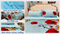 Luxuriöses Kastanienbraunes Geometrisches 7-teiliges Poly-Samt Bettwäsche-Set Modernes Bettzeug-Set mit Passenden Vorhängen als Urlaubsgeschenk USA King Size
