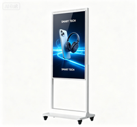 Écran LCD publicitaire numérique de 49 pouces, 3000 nits, haute luminosité, sur pied, pour vitrine de parfumerie
