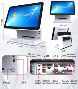 ระบบ POS แบบสัมผั<span class=keywords><strong>ส</strong></span>หน้าจอแบนทัชแ<span class=keywords><strong>พ</strong></span>ลทแบบ1920*1080เดียวทั้งหมดใน POS ขนาด15.6นิ้ว - Product Image 2