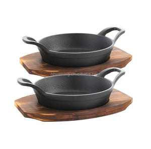 Chinese <strong>Round</strong> Mini Wok Pre-Seasoned Cast Iron Mini <strong>Pan</strong> With Double Handle Mini <strong>Egg</strong> <strong>Pan</strong> Low Price - Product Image 6