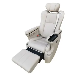 ANSHI lüks Van oto koltukları elektrikli deri araba koltuğu ayarlanabilir 2 kademeli bacak dinlenme el manuel kafalık