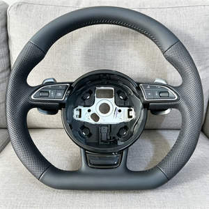 Volant sport en cuir personnalisé pour <span class=keywords><strong>Audi</strong></span> A3 <span class=keywords><strong>V8</strong></span> A4 A5 A7 B8 C7 A6 C8 S3 Rs3 Rs7 <span class=keywords><strong>S5</strong></span> B9 S4 B8.5 SQ5 S4 B8.5 S3 - Product Image 1