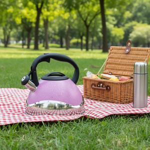 Bouilloire sifflante en acier inoxydable 2L/2.5L/3L, fond à induction, peinture colorée, 800W, compatible lave-vaisselle, <span class=keywords><strong>chauffe</strong></span>-<span class=keywords><strong>eau</strong></span> pour le thé, usage domestique - Product Image 3