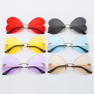 Duchi แว่นตาไล่ระดับสีประดับเพชรแบบไร้กรอบ UV400แว่นกันแดดแนวยุโรปอเมริกัน - Product Image 3