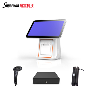 Tableta Android sistema pos escáner/58mm impresora térmica de recibos/cajón de dinero/cpu j1900/ ram 4g/ssd 64 cajero - Product Image 1