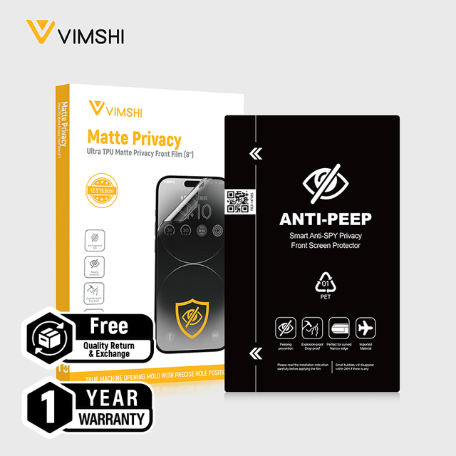 VIMSHI Privacy Film z1 TPU Soft Matte Anti-Peep Screen Protector for Mobile Phone