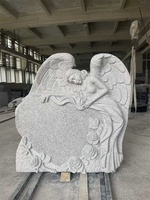 Monument funéraire en granit personnalisé en forme de cœur, pierre tombale pour cimetière, sculptée à la main