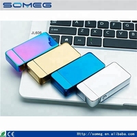 Briquet électronique USB en métal pour hommes avec croix à double arc personnalité finition grain de pierre Gift-JL606 allume-cigare