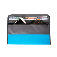 Porte-documents extensible à 13 poches avec pochette frontale pour crayons, organiseur portable pour factures, reçus et documents, fournitures scolaires et de bureau